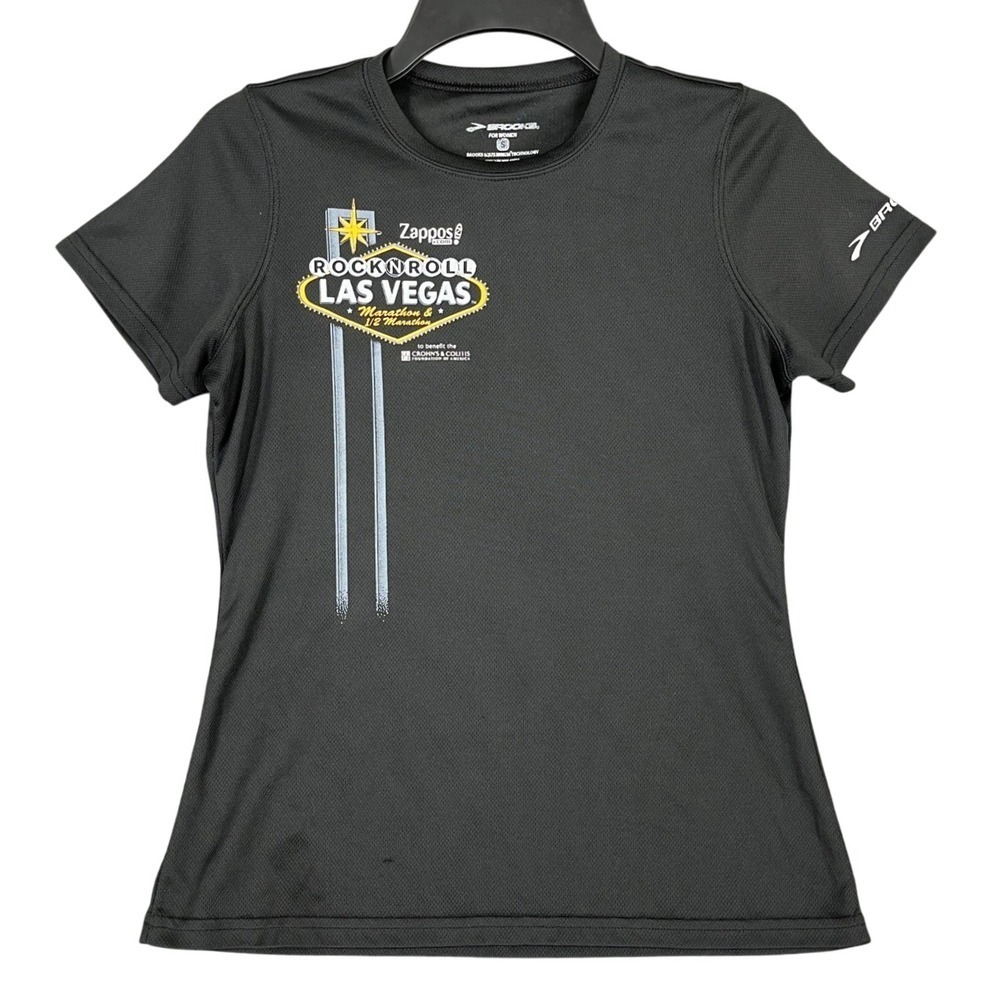 Brooks 2012 Rock N Roll Las Vegas Marathon Performance Tee Running Shirt Small